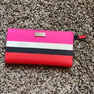 Striped Kate spade wallet